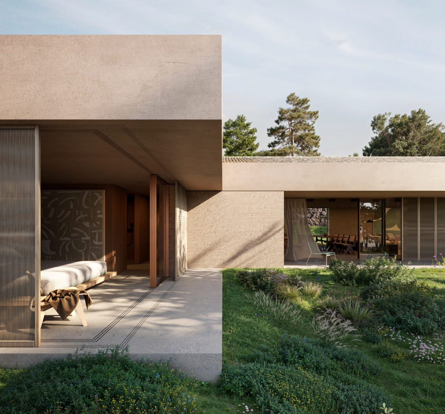 Casa unifamiliar de luxe a Girona amb habitació oberta a la terrassa i materials càlids