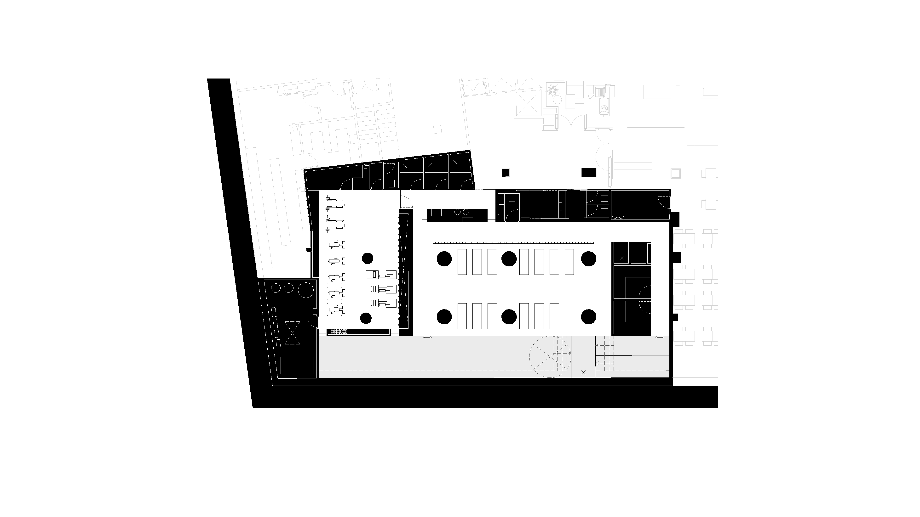 Plànol de planta del projecte c2531 de Crit Arquitectura. La distribució reflecteix una organització depurada i íntima, dissenyada per crear una atmosfera de recer que canalitza la llum natural del Maresme cap a l'interior.